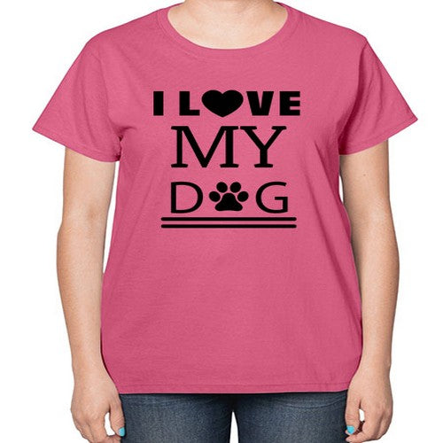 I Love My Dog Style 41# - dogs-  Ladies T-Shirt