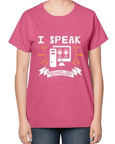 I speak technology 37# - computer-  Ladies T-Shirt