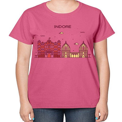 Indore 953# - cities-  Ladies T-Shirt