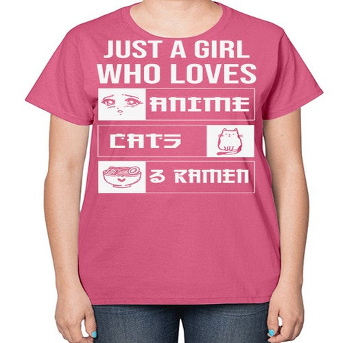 Just A Girl Who Loves 263# - anime-  Ladies T-Shirt