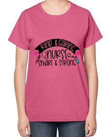 Kind Caring Nurse Smart Strong Style Style 1032# - nurse-  Ladies T-Shirt