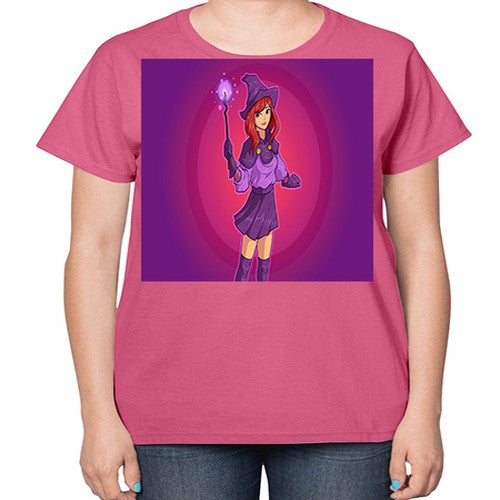 Magician school girl 181# - anime-  Ladies T-Shirt