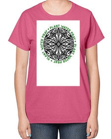 Mandala Garden Round 910# - mandala-  Ladies T-Shirt