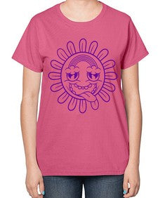 Moody sunflower 184# - cartoon general-  Ladies T-Shirt