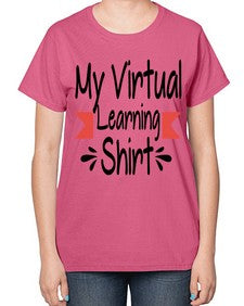 My Virtual Learning Shirt 555# - librarian-  Ladies T-Shirt