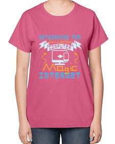 Networking for dummies your computer magic internet 22# - computer-  Ladies T-Shirt