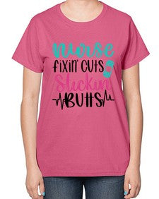 Nurse Fixin Cuts Stickin Style Style 1153# - nurse-  Ladies T-Shirt