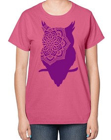 OwlMandalaUpdated 976# - mandala-  Ladies T-Shirt