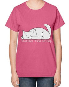 Perfect Time to Nap - cats-  Ladies T-Shirt