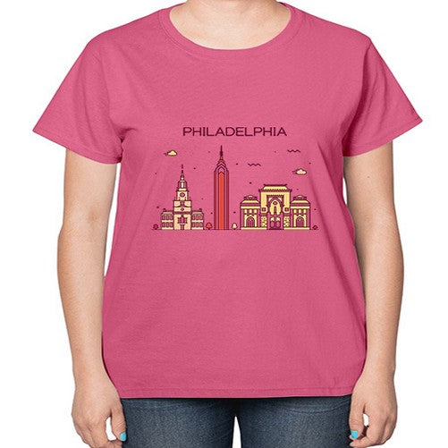 Philadelphia 1605# - cities-  Ladies T-Shirt