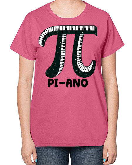 Piano Funny Math Music Sublimation 37# - pi-  Ladies T-Shirt