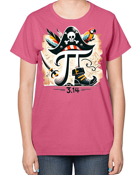 Pirate Pi Day Sublimation Design 39# - pi-  Ladies T-Shirt