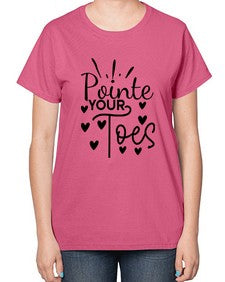 Pointe your toes 178# - ballet-  Ladies T-Shirt