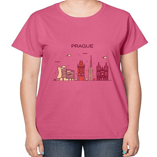 Prague 1689# - cities-  Ladies T-Shirt
