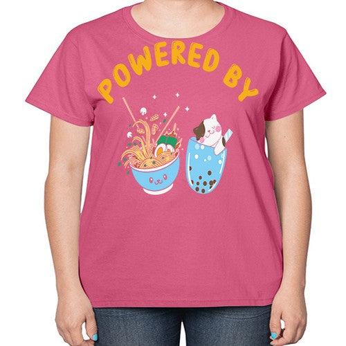 Ramen Bubble Tea Japanese Noodles Anime 278# - anime-  Ladies T-Shirt
