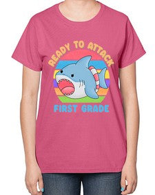 Ready to Attack first Grade 710# - first grade-  Ladies T-Shirt