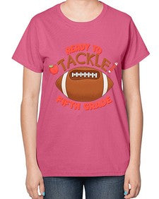 Ready to tackle fifth Grade 741# - fifth grade-  Ladies T-Shirt