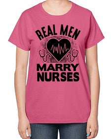 Real men Style 1349# - nurse-  Ladies T-Shirt