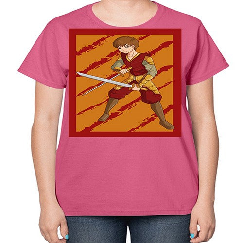 Samurai boy 95# - anime-  Ladies T-Shirt