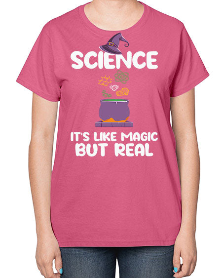 ScienceItsLikeMagicButScientistSkinite Scientist Skinite 48# - general science-  Ladies T-Shirt