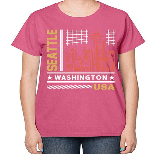 Seattle 1809# - cities-  Ladies T-Shirt