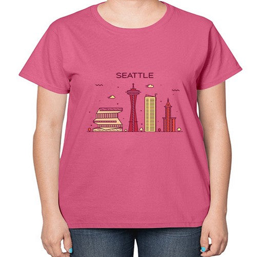 Seattle 1810# - cities-  Ladies T-Shirt