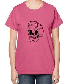 Skull Skeleton 144# - skull and bones-  Ladies T-Shirt