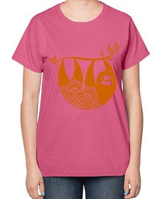 SlothMandala 1076# - mandala-  Ladies T-Shirt