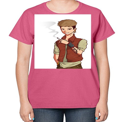 Smoker street boy 61# - anime-  Ladies T-Shirt