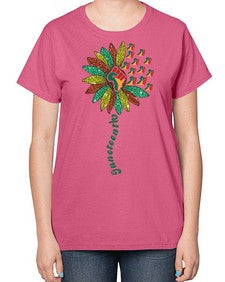 Sunflower Fist Juneteenth Black History 24# - black juneteenth-  Ladies T-Shirt