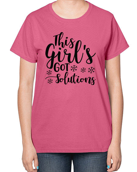 This Girl s Got Solutions 17# - general science-  Ladies T-Shirt