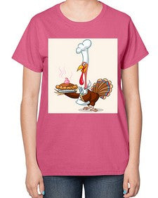 Turkey pie 259# - cartoon general-  Ladies T-Shirt