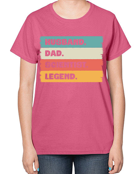 VintageHusbandDadScientistLegendScientistSkinite Scientist Skinite 14# - general science-  Ladies T-Shirt