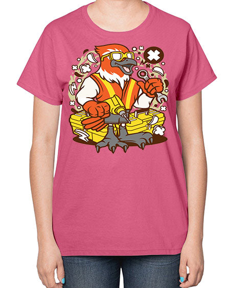bird mechanic worker 21# - birds-  Ladies T-Shirt