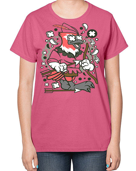 bird robin hood 25# - birds-  Ladies T-Shirt