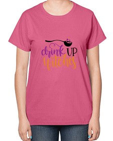 drink up witches 37# - witch-  Ladies T-Shirt