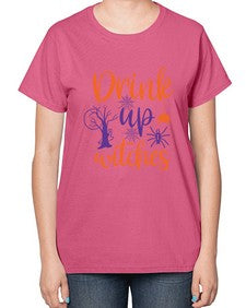 drink up witches 40# - witch-  Ladies T-Shirt