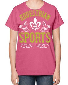 equestrian sports Style 55# - horse-  Ladies T-Shirt