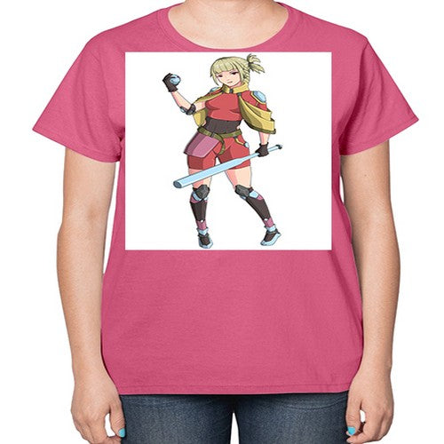 girl bring stick3# - anime-  Ladies T-Shirt