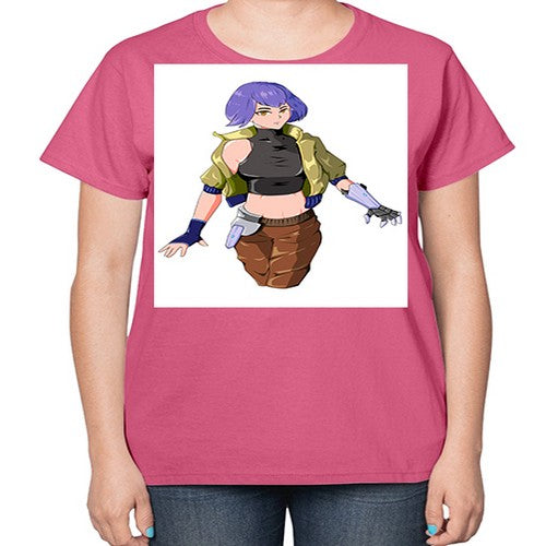 girl with gauntlet169# - anime-  Ladies T-Shirt
