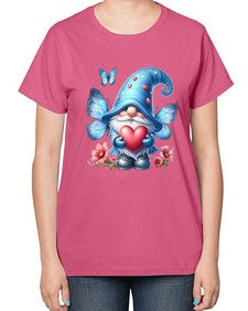 gnome with butterfly 01# - gnome-  Ladies T-Shirt