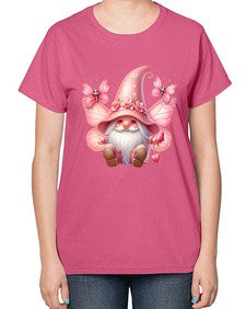 gnome with butterfly 02# - gnome-  Ladies T-Shirt