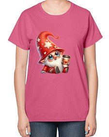 gnome with butterfly 04# - gnome-  Ladies T-Shirt