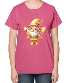 gnome with butterfly 05# - gnome-  Ladies T-Shirt