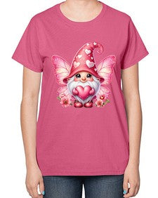gnome with butterfly 08# - gnome-  Ladies T-Shirt