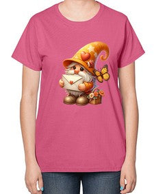 gnome with butterfly 09# - gnome-  Ladies T-Shirt