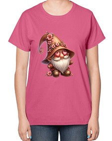 gnome with butterfly 15# - gnome-  Ladies T-Shirt