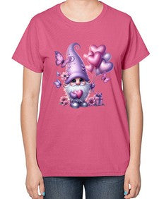 gnome with butterfly 19# - gnome-  Ladies T-Shirt