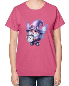 gnome with butterfly 23# - gnome-  Ladies T-Shirt