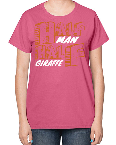 half man half giraffe - giraffee-  Ladies T-Shirt